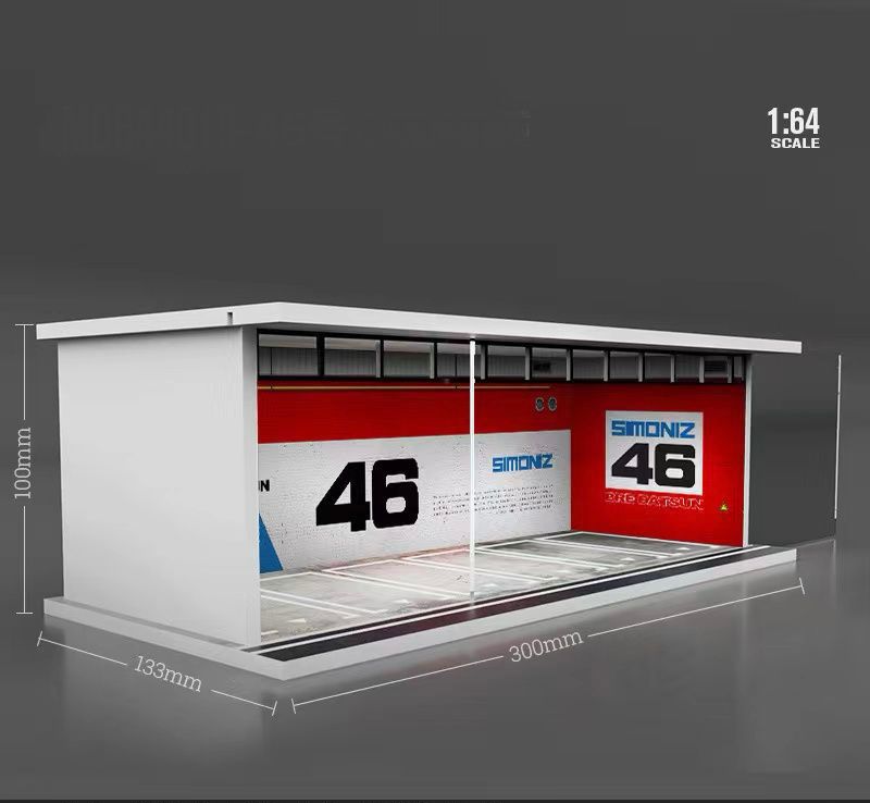 Bre Datsun Diorama with LED lights and Perspex cover 1:64 Scale MoreArts