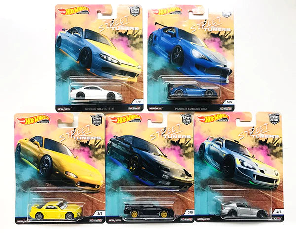 Hotwheels Premium Street Tuners 5 Car Full Set