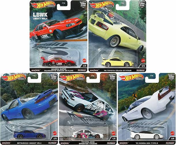 Hotwheels Premium Mountain Drifters 5 Car Full Set