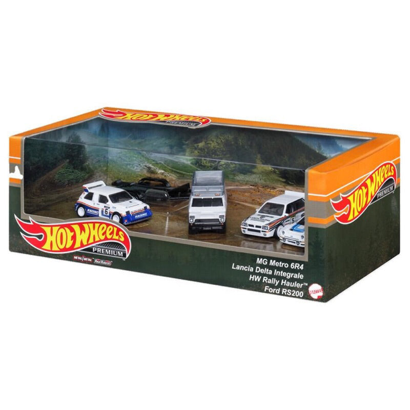 Rally Legends Diorama Premium Hotwheels Boxed set 2023 1:64 Scale