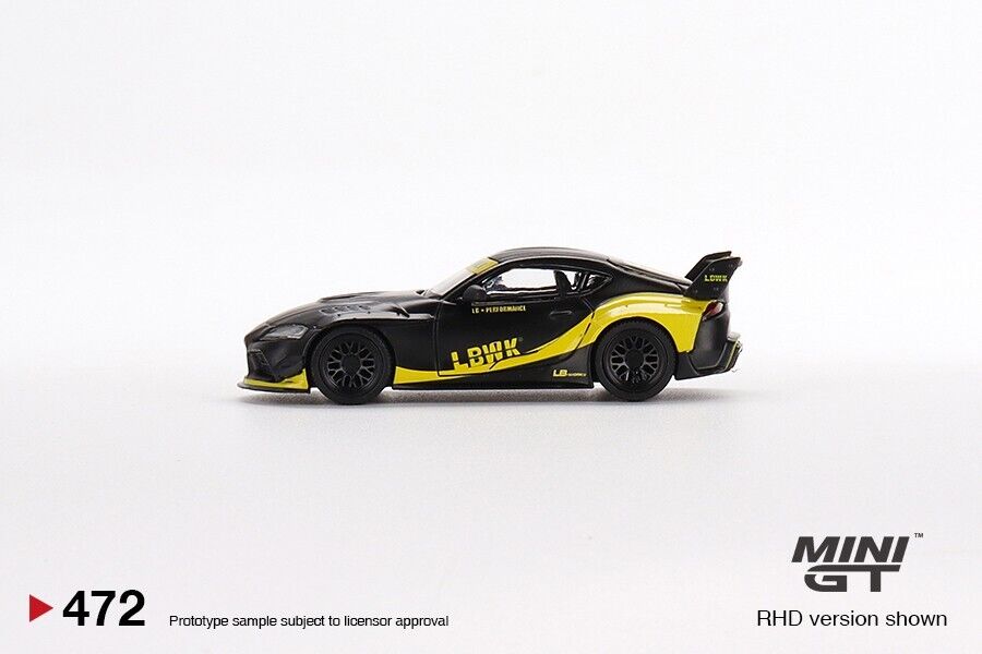 Toyota GR Supra LBWK (Matte Black) Scale 1:64 Mini GT