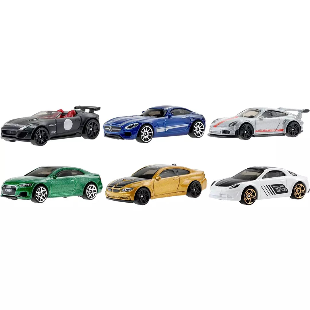 Hotwheels European Car Culture Multi-Pack 6 Cars 1:64 Scale
