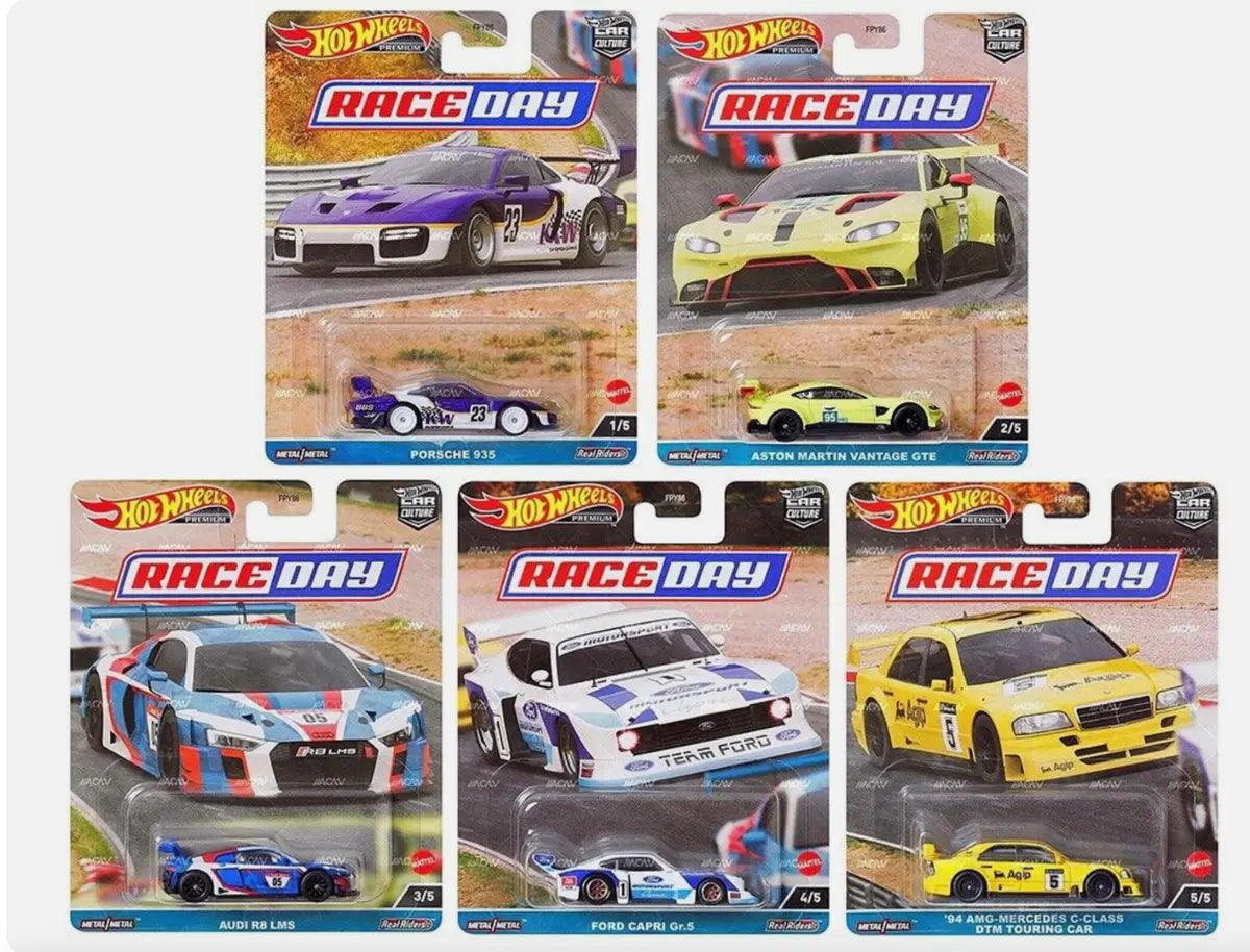 Hotwheels Premium Race Day 5 Car Full Set