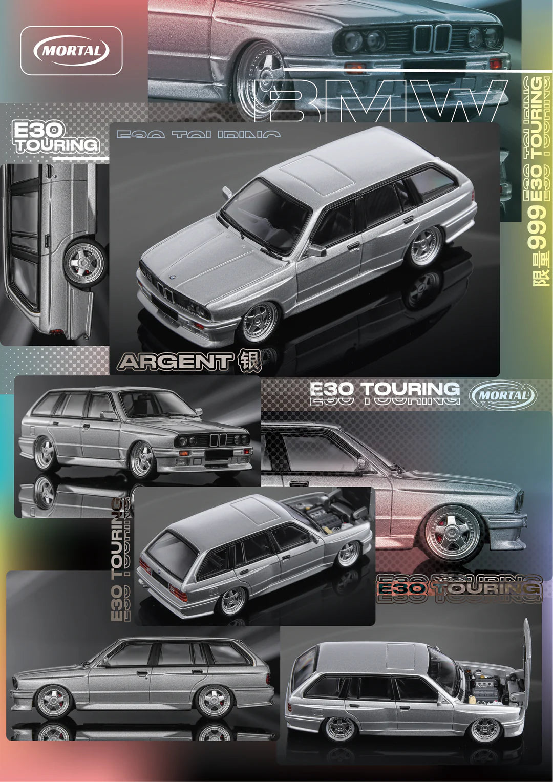 BMW E30 3 SERIES TOURING OPENING HOOD - MORTAL 1:64