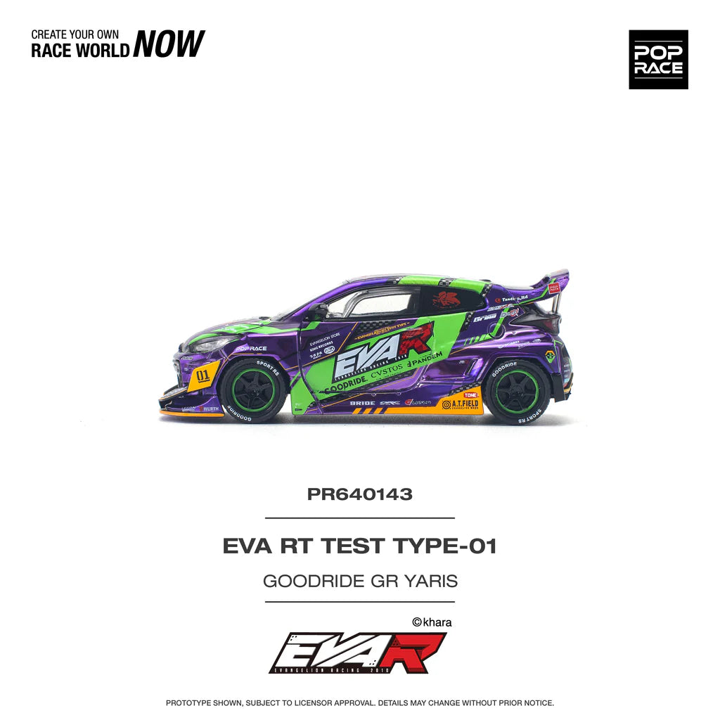 TOYOTA GR YARIS PANDEM ROCKET BUNNY - PURPLE EVA RT TYPE-08 POP RACE 1:64