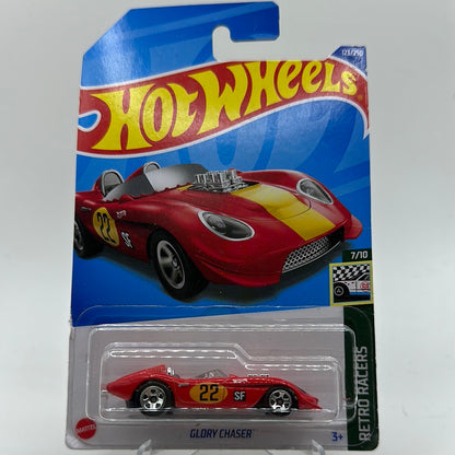 Glory Chaser RED - Retro Racers 7/10 Hotwheels Mainline 123/250 *Creased Card*