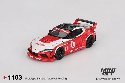 LB★WORKS Toyota GR Supra Red/White - Mini GT 1:64 MGT01103-L