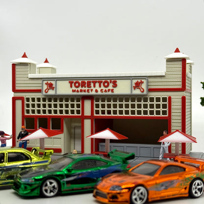 Toretto’s Market Cafe Diorama (FAST & FURIOUS) 1:64 Scale * Assembly Required*