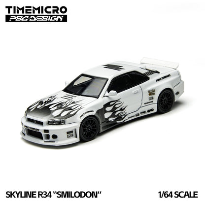 Nissan GTR R34 "Smilodon" Black & White - TimeMicro × PSC DESIGN