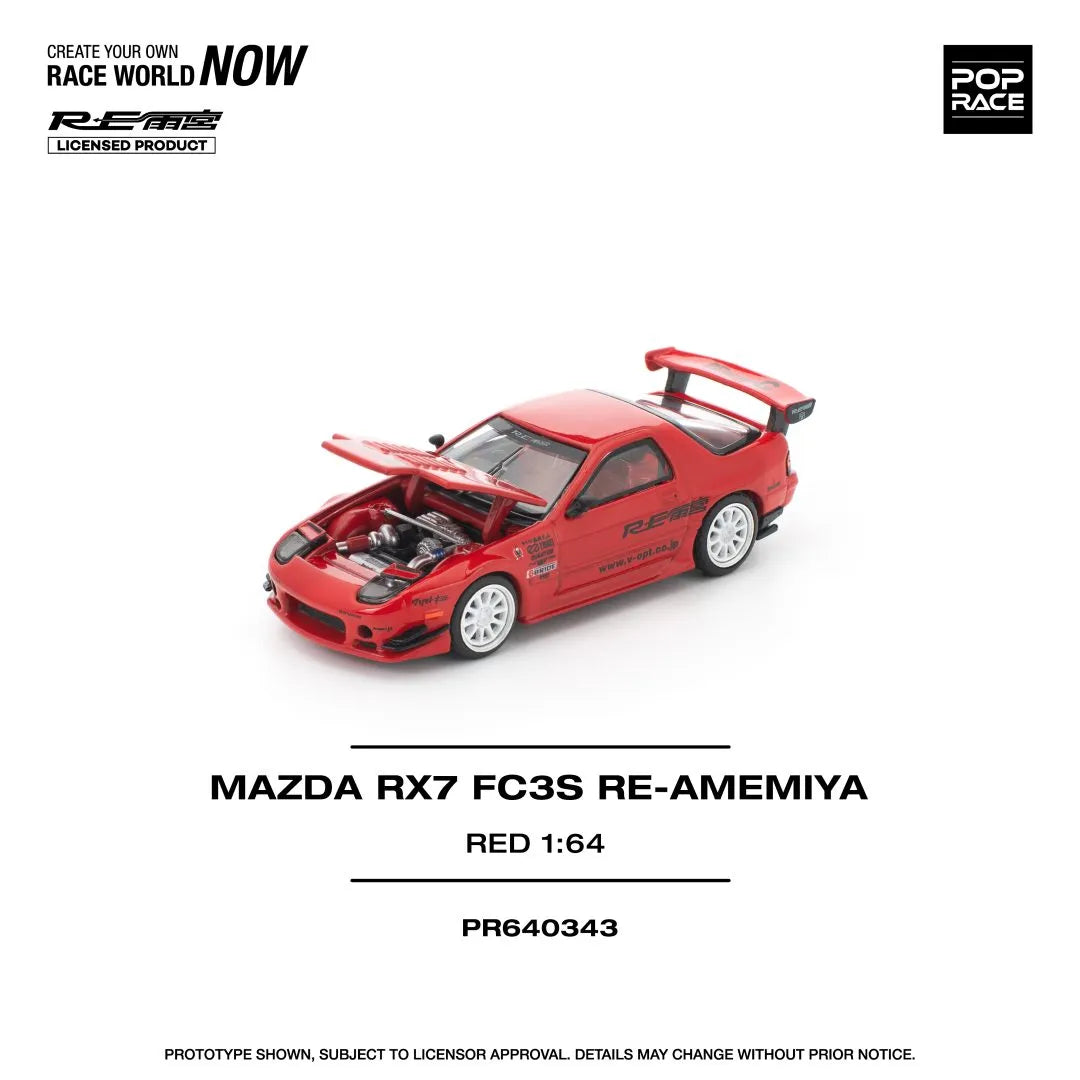 Mazda RX-7 FC3S RE-AMEMIYA Red – POP RACE PR64-0343