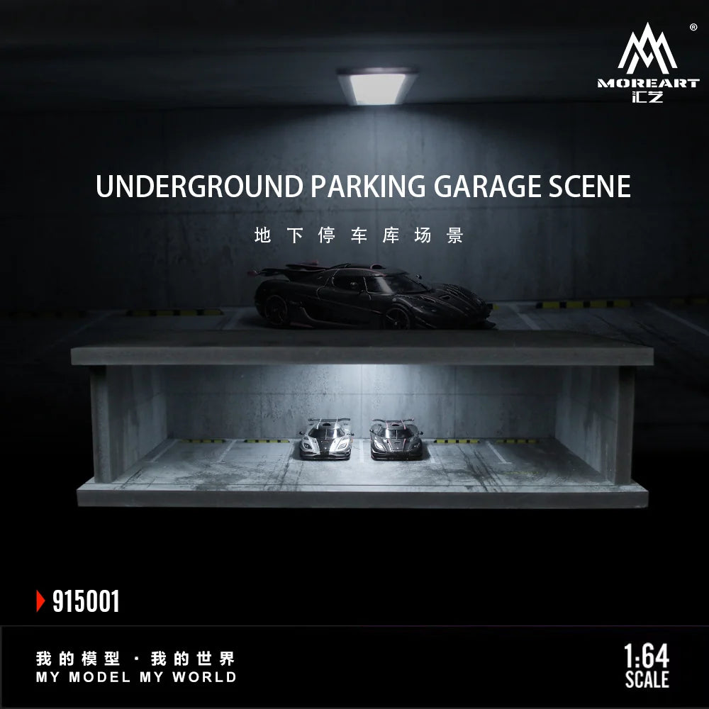 UNDERGROUND PARKING GARAGE SCENE - MOREART 1:64