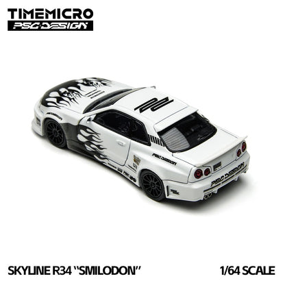 Nissan GTR R34 "Smilodon" Black & White - TimeMicro × PSC DESIGN