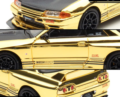Nissan Skyline GT-R (R32) "Top Secret" Chrome Gold TMCS 2025 Exclusive - INNO64 1:64