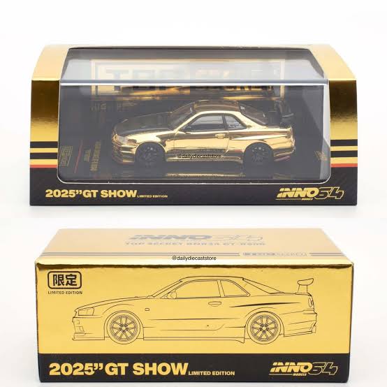 TOP SECRET Gold R34 Top Secret GTSHOW 2025 Limited Edition - INNO 64
