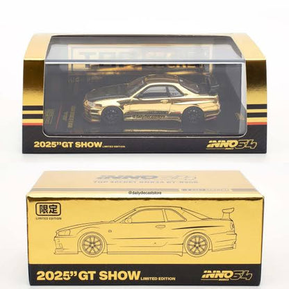 TOP SECRET Gold R34 Top Secret GTSHOW 2025 Limited Edition - INNO 64