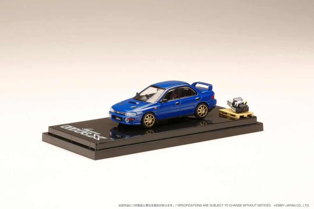 SUBARU IMPREZA WRX (GC8) 1992 w/Engine Display (Sport Blue) - Hobby Japan