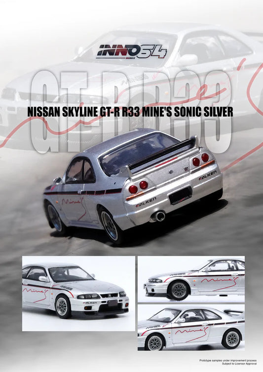 NISSAN SKYLINE GT-R (R33) TUNED BY MINE'S (SILVER) INNO64