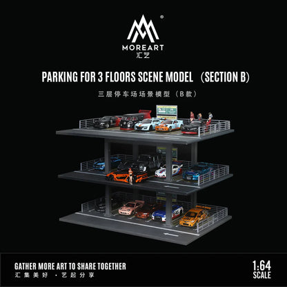 PARKING FOR 3 FLOORS SCENE MODEL (SECTION B) MO921002 - MOREART 1:64