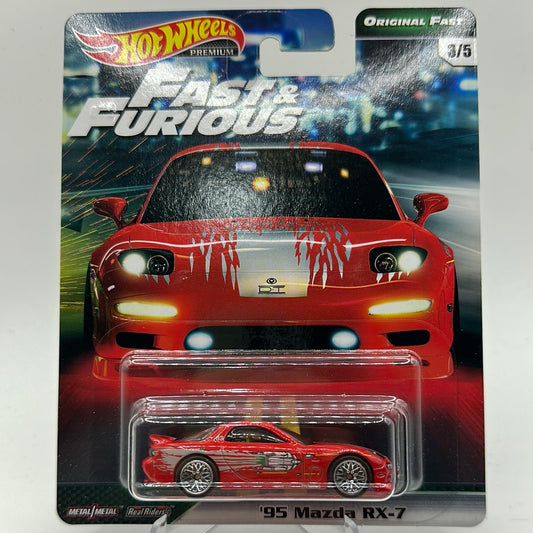 ‘95 Mazda RX-7 Fast & Furious - ORIGINAL FAST 3/5 Hotwheels Premium