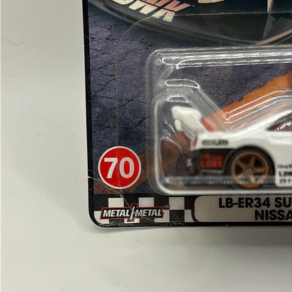 LB-ER34 Super Silhouette Nissan Skyline LBWK Liberty Walk BOULEVARD #70 Hotwheels Premium *CREASED CORNER RS*