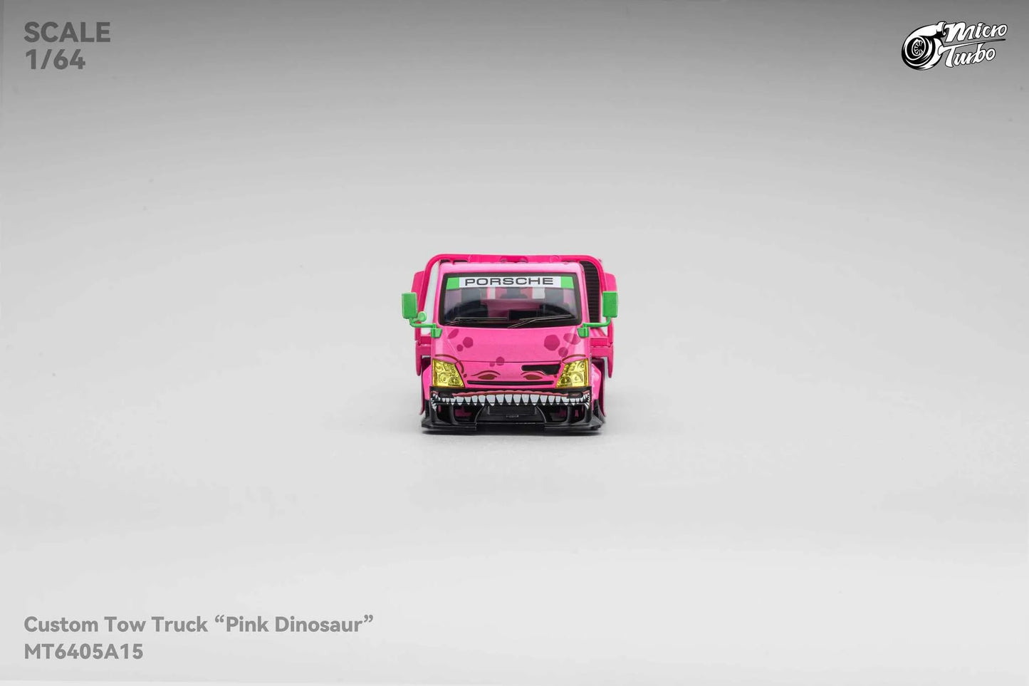 Custom Flat Bed Tow Truck Dino Pink - Mega Gear 1:64