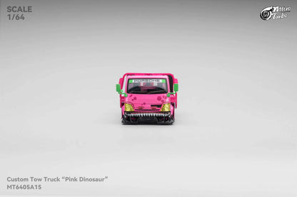 Custom Flat Bed Tow Truck Dino Pink - Mega Gear 1:64