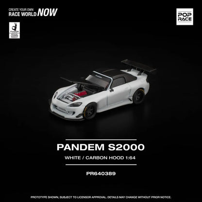 Pandem Honda S2000 White Softtop POP RACE PR64-0389