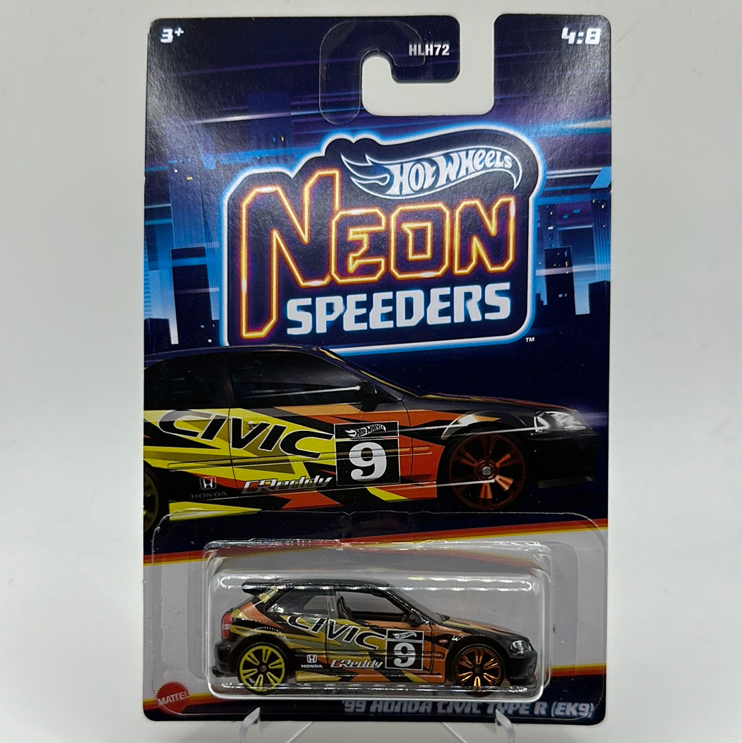 ‘99 Honda Civic Type R (EK9) Neon Speeders 4/8 Hotwheels Mainline