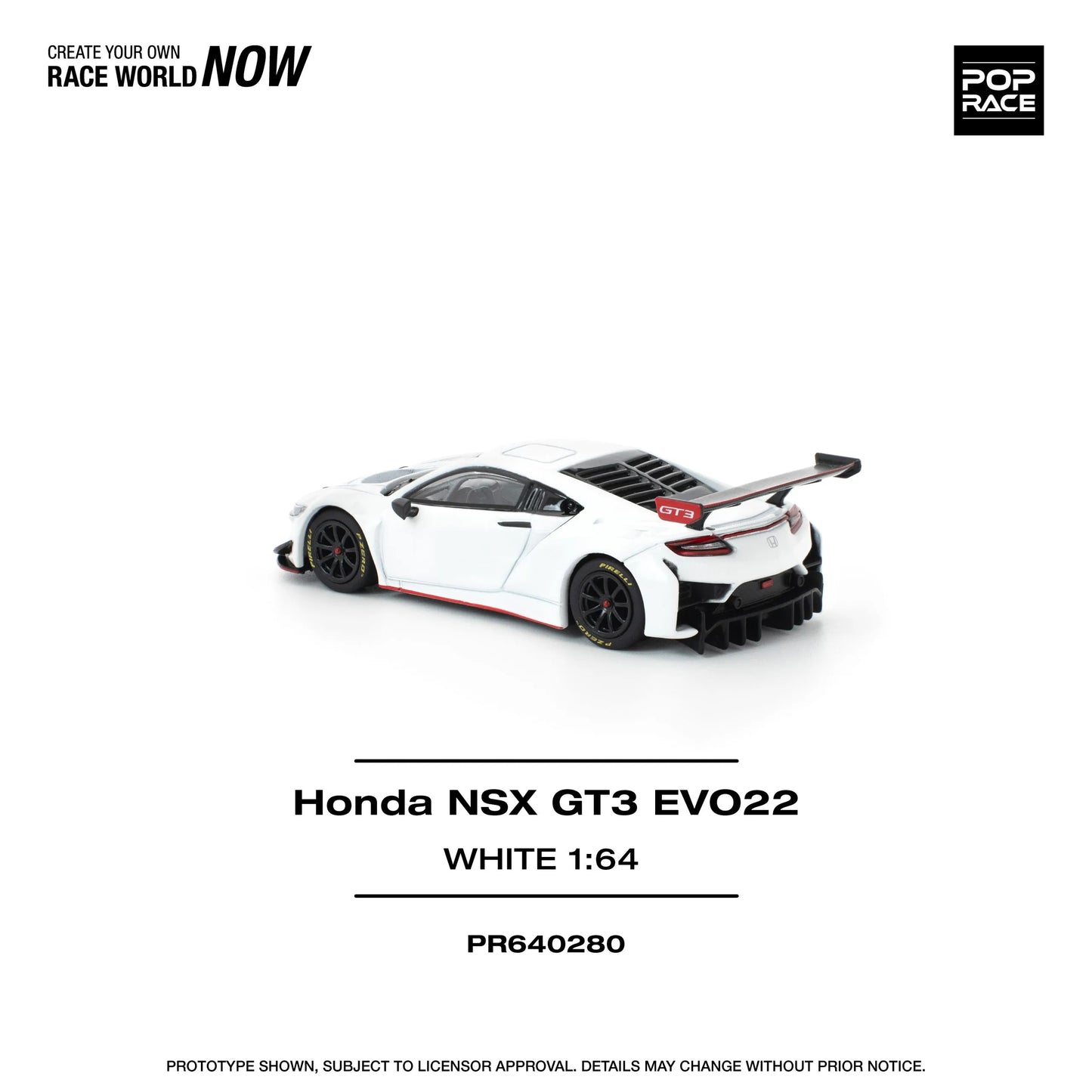 Honda NSX GT3 EVO22 White – PR64-0280