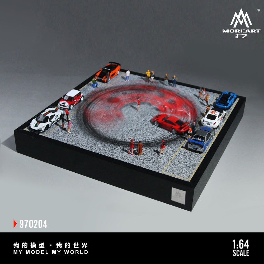 (PRE-ORDER) Car Drift Turntable Scene Model 01 - MoreArt1:64