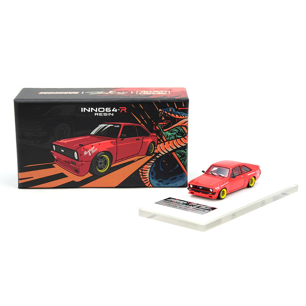 Ford Escort MK2 Pandem “EMOTION” Retro Havoc Red - Inno64