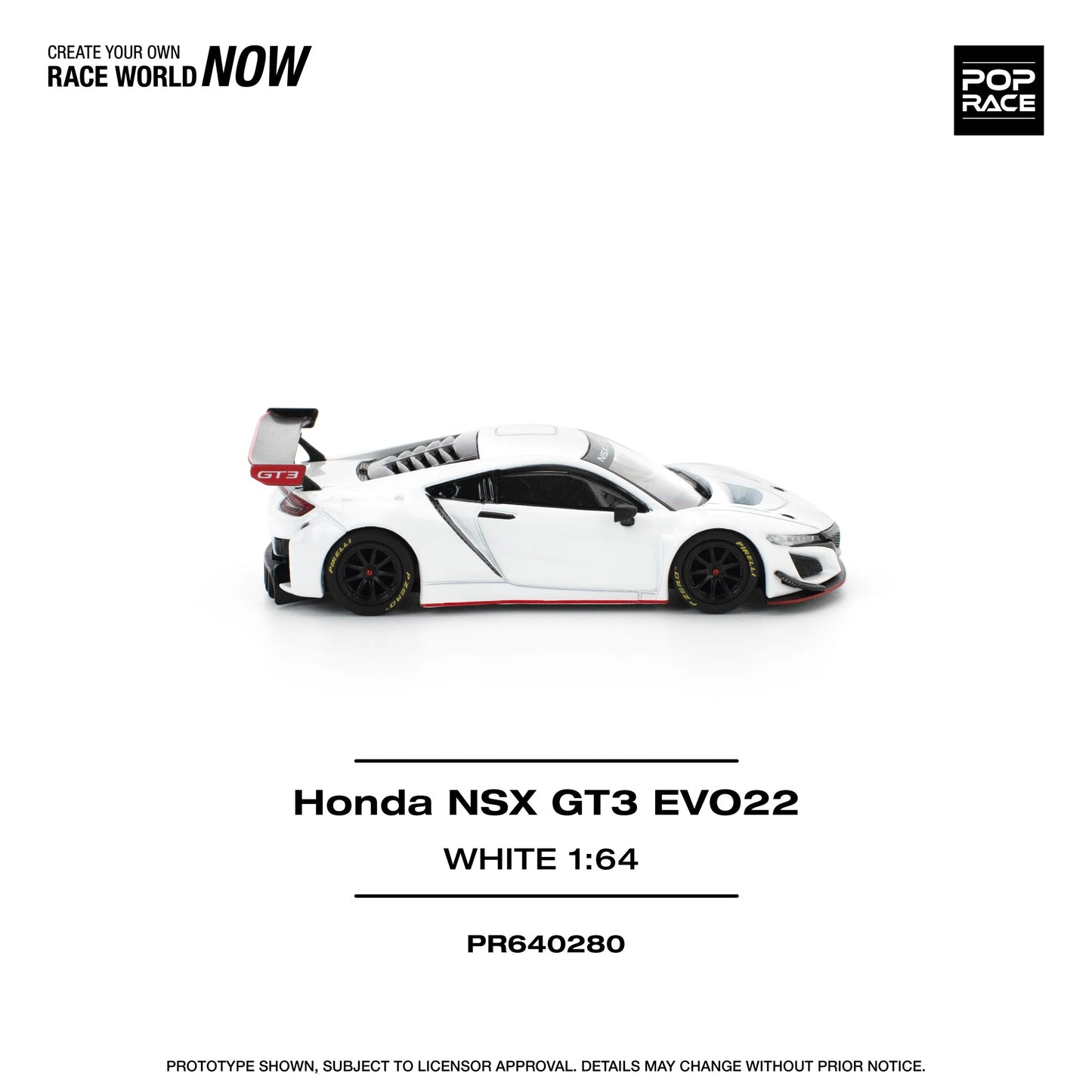 Honda NSX GT3 EVO22 White – PR64-0280