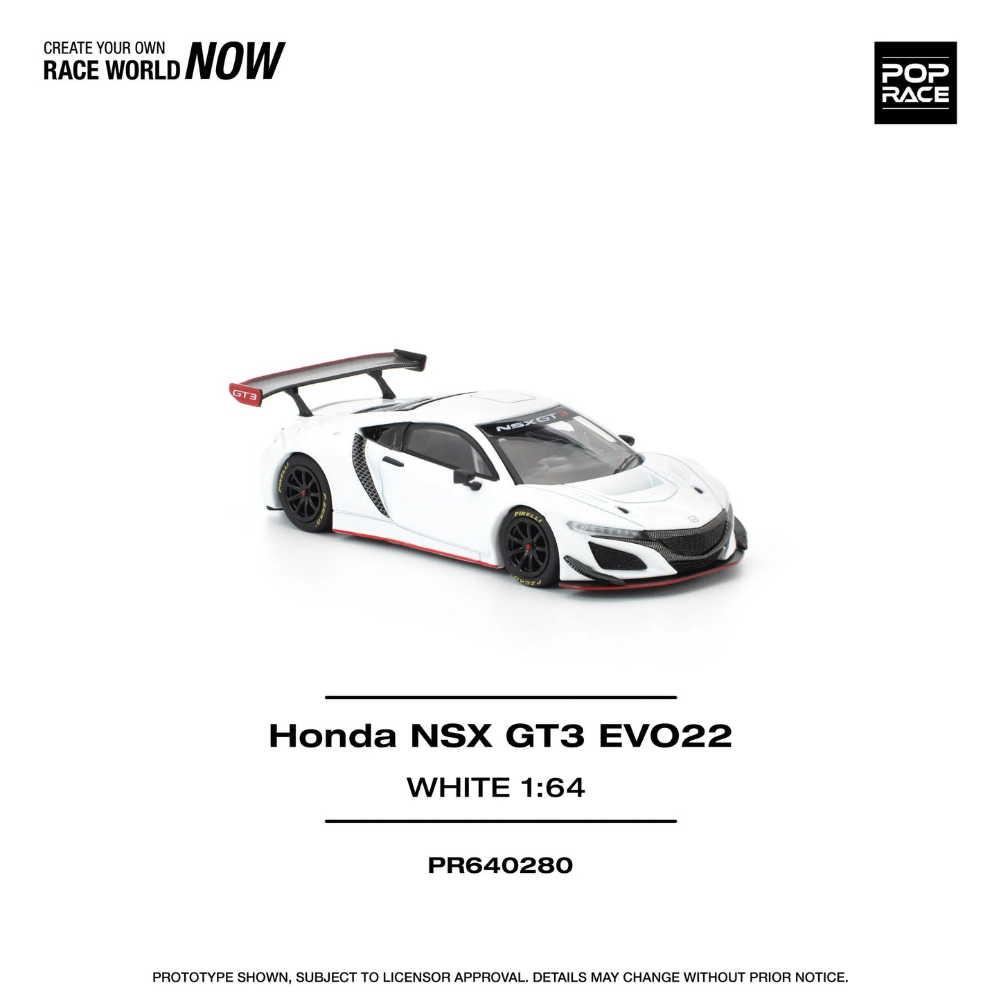 Honda NSX GT3 EVO22 White – PR64-0280