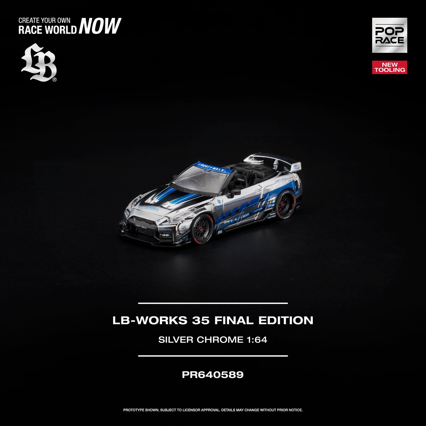 (Pre-Order) LB-WORKS Nissan GTR R35 Final Edition Edition Silver Chrome