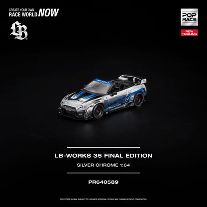 (Pre-Order) LB-WORKS Nissan GTR R35 Final Edition Edition Silver Chrome