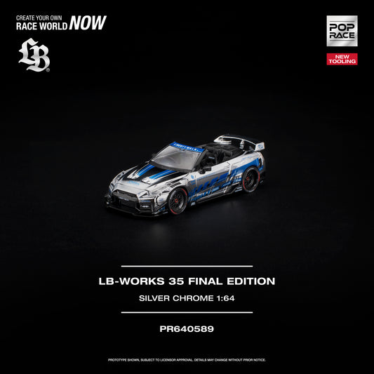 (Pre-Order) LB-WORKS Nissan GTR R35 Final Edition Edition Silver Chrome