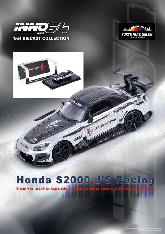 HONDA S2000 J'S RACING (CHROME SILVER/CARBON) TASHK EXPO 2025 - INNO64