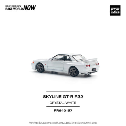 Nissan Skyline GT-R R32 Crystal White – PR64-0157 POP RACE