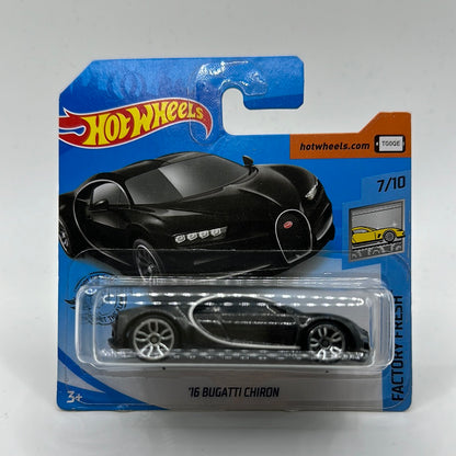 ‘16 Bugatti Chiron Factory Fresh 7/10 Hotwheels Short card  Mainline 1:64