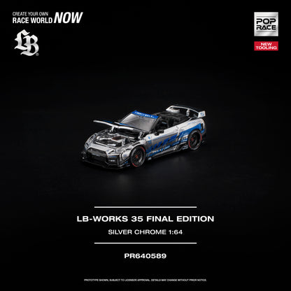 (Pre-Order) LB-WORKS Nissan GTR R35 Final Edition Edition Silver Chrome