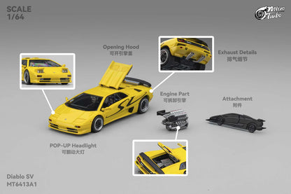Custom Diablo SV (Metallic Yellow) - Micro Turbo 1:64