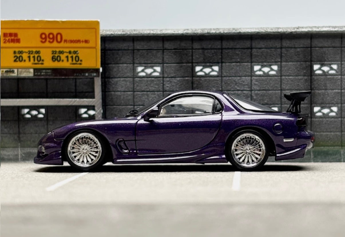 Veilside Mazda RX7 GT WING (Midnight Purple) LIMITED TO 599pcs - Mortal 1:64