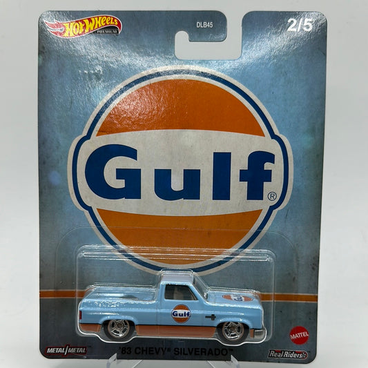 ‘83 Chevy Silverado Gulf 2/5 Hotwheels Premium 1:64