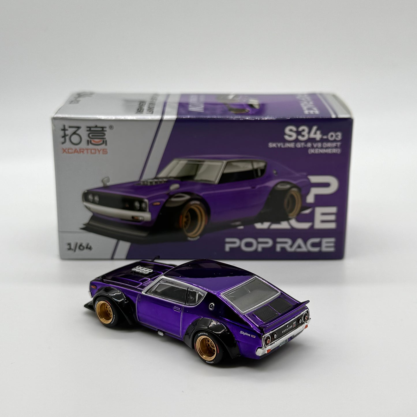 Pop Race XCARTOY Takui 1/64 Skyline Kenmeri China Limited