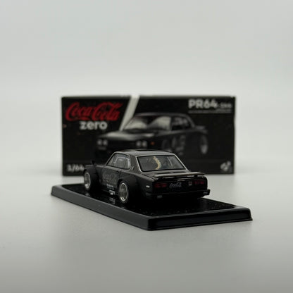 Nissan Skyline GT-R V8 (Hakosuka) Coca Cola Zero Black Chrome – POP RACE *Loose*