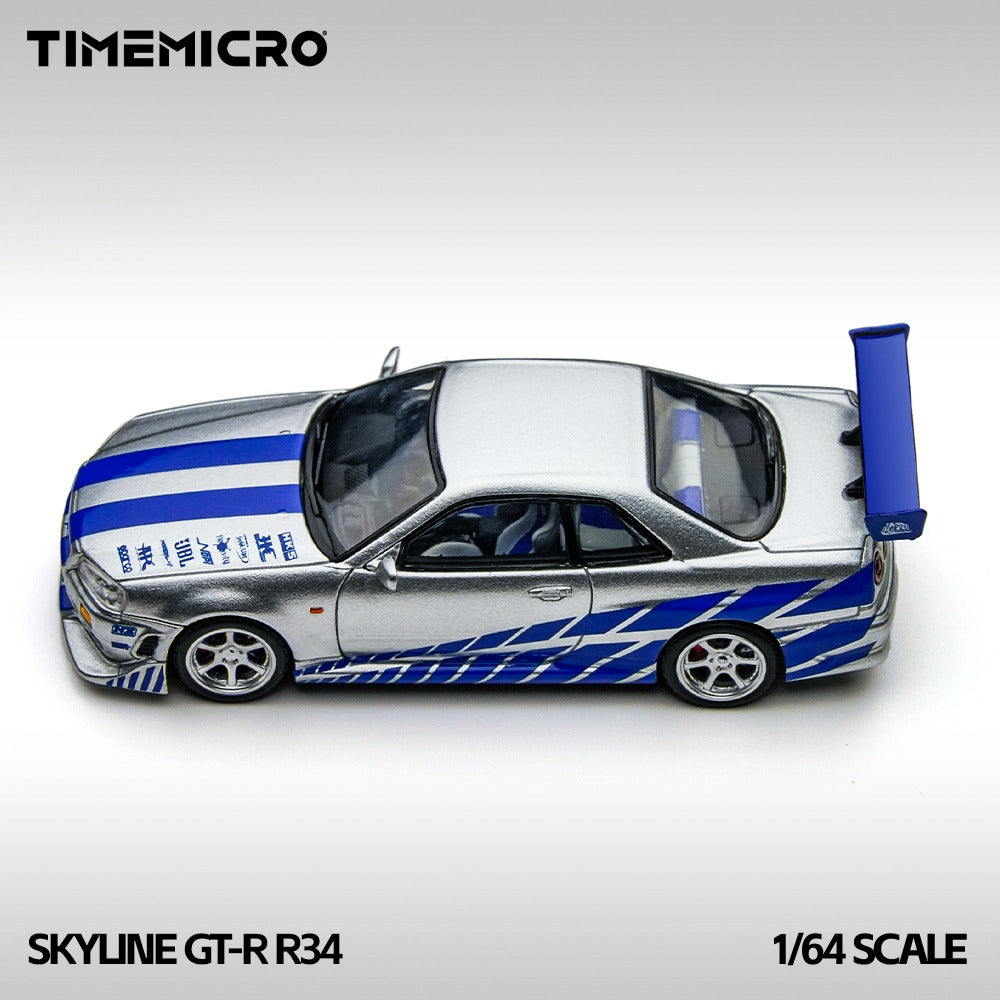 Paul Walker Nissan Skyline R34 FAST & FURIOUS - Time Micro 1:64