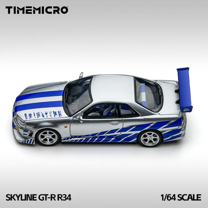 Paul Walker Nissan Skyline R34 FAST & FURIOUS - Time Micro 1:64