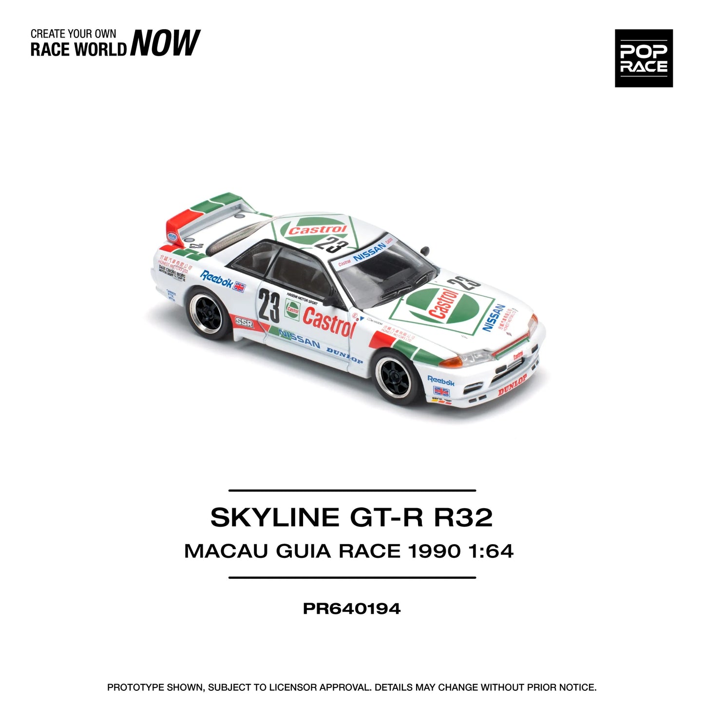 Nissan Skyline GT-R R32 Macau Guia Race 1990 Winner - POP RACE 1:64 ...