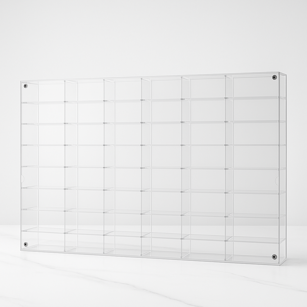 (PRE-ORDER) Premium Acrylic Display Case (Fits 48 Cars) Wall-Mount ready for Hotwheels & Diecast