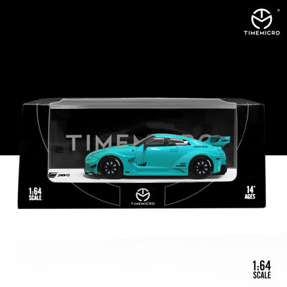 Nissan R35 LBWK Liberty walk GTR3.0 (Tiffany Blue) - LIMITED TO 999pcs TimeMicro 1:64